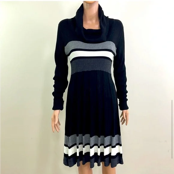 Calvin Klein Cowl neck pleated sweater dress - Picture 2 of 8